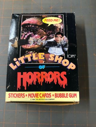 Little Shop Of Horrors Topps Trading Cards 1986 Box Of 36 Wax Packs