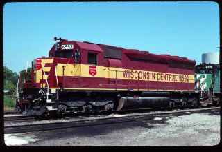 Rail Slide - Wc Wisconsin Central 6593 N Fond Du Lac Wi 8 - 11 - 1993
