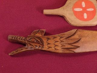 Vintage Totem Hand Carved Wood Northwest Coast Native G George Knife Letter Open 2