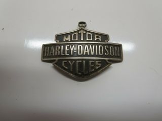 Harley Davidson Bar & Shield.  925 Sterling Silver Pendant 23.  8 Grams