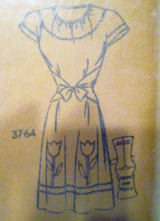 Vintage Mail Order 3764 Dress Pattern Sewing Uncut C.  1940s Complete Sz 20 B 38