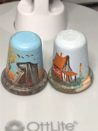 Thimbles Hand Painted Wood By Mot