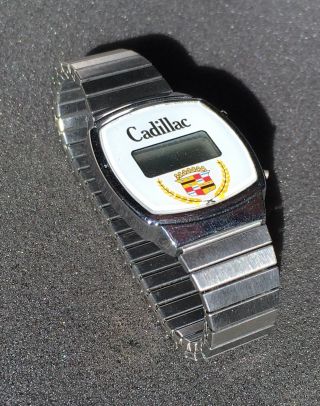 Cadillac Rare Vintage Digital Wrist Watch 1980s Collectible Watch