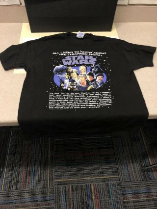 Star Wars T - Shirt All I Need To Know About Life W/o Tags 1996