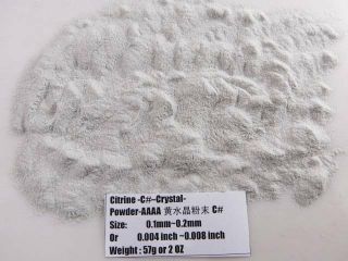 C Natural Citrine Quartz Crystal Gemstone Specimen Grinding Sand Powder Healing