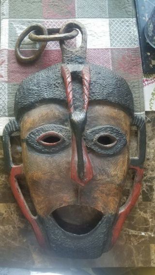 Vintage African Wood Carved Mask