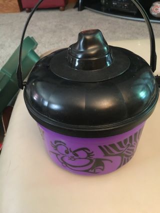 Vintage Mcdonalds Halloween Candy Pail Bucket Witch Top.  Cat