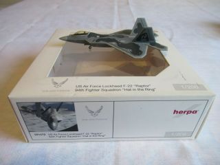 Herpa Wings 1:200 Usaf F - 22 Raptor 03 - 0044/ff 1og/94fs Msn 551472
