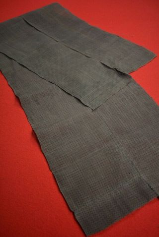 Zh35/65 Vintage Japanese Fabric Linen Antique Boro Patch Kusakizome 53.  1 "