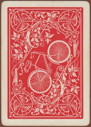 Playing Cards 1 Single Card Antique Wide Uspc Bicycle No.  28 Emblem Spielkarten