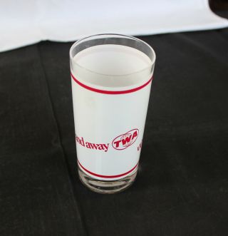 Vintage Trans World Airlines Twa Up Up And Away Glass / Tumbler