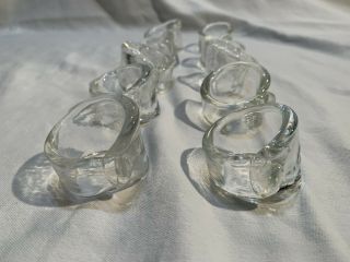 SIMON PIERCE Hand Crafted Glass ASCUTNEY Napkin Rings Set of 10 2
