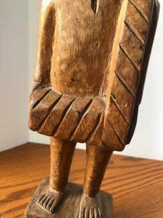 Hand - Carved Wooden African Tribal Man Statue Figure - 15 