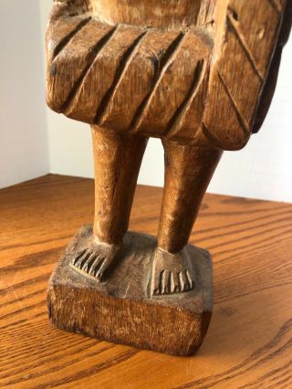 Hand - Carved Wooden African Tribal Man Statue Figure - 15 