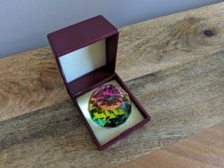 1.  5 " (3.  8 Cm) Rainbow Crystal Prism Faceted Globe