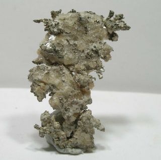 Cool Silver,  Calcite & Quartz: White Pine Mine,  Ontonagon County,  Michigan Nr