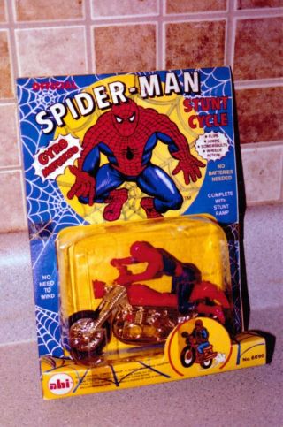 1979 Ahi " Official Spider - Man Stunt Cycle " Still In Package