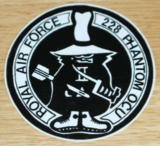 Old Raf Royal Air Force 228 Ocu Sqn Mcdonnell Douglas F - 4 Phantom Spook Sticker