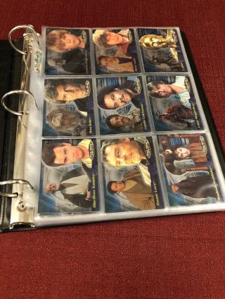 Star Wars Evolution 2001 Topps Set Of 118 Cards,  Binder And Sleeves.