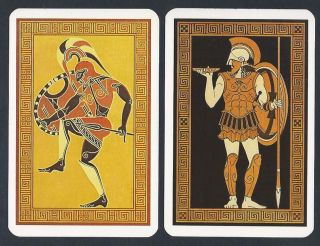 950.  167 Vintage Swap Card - Near Pair - Roman & Spartan Soldiers