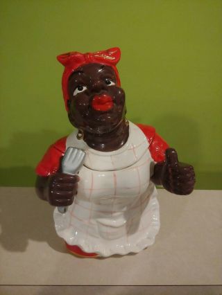 Vintage Black Americana Mammy Aunt Jemima Chef Cookie Jar