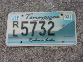 Tennessee 2003 Radnor Lake License Plate 5732