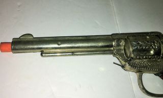 Rare Roy Rogers 1950 - 60 G.  Schmidt Cap Gun Long Barrel w/Copper Grips Diecast 2