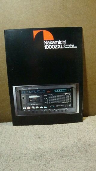 1970s Nakamichi 1000zxl Computing Cassette Deck 3 Pages With Specs