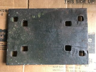 Railway Train Track Steel TIE plate.  Vintage Rail Road tie.  8 
