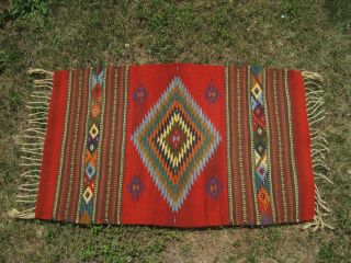 Vintage Navajo Wool Rug Saddle Blanket Native American 38 " X 23 "