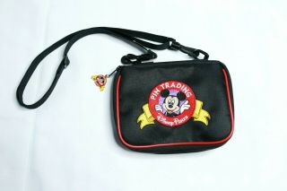 Euc Disney Parks Mickey Mouse Pin Trading Small Crossbody Bag