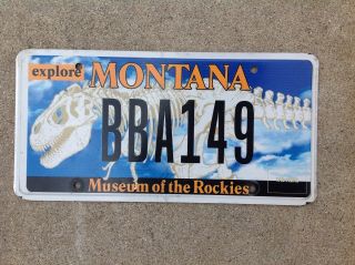 Montana - Museum Of The Rockies - License Plate