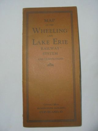 Vintage Map Of The Wheeling And Lake Erie Railway System