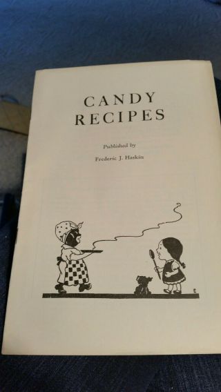 Antique Cook Booklet Candy Recipes Book Rare Black Americana Cover 1928 31 Pgs