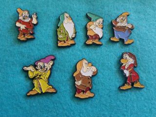 Disney Pins Snow White And The Seven Dwarves Dwarf Set Of Seven Enamel Paint