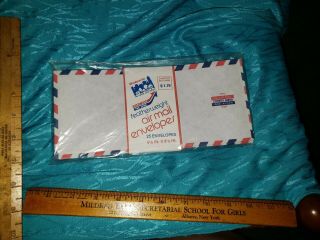 Vintage Woolworth Air Mail Envelopes 4 1/8 " X 9 1/2 " Pack Of 25 Via Air Mail