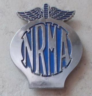 Vintage Nrma National Roads Emblem Badge Sign Australia Car Old Automobile