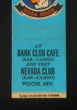 1940s Bank Club Cafe Bar Casino Nevada Club Bar Casino Pioche Nv Lincoln Co Mb