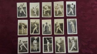 Cigarette Cards,  Set Of Famous Cricketers By Boys Realm 15/15 Iss 1922
