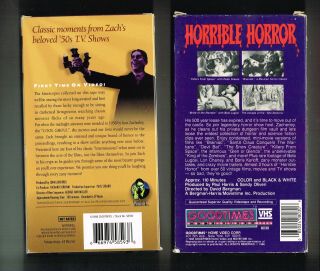 ZACHERLEY ARCHIVES & HORRIBLE HORROR 2 VHS TAPES TV HORROR HOST NY PA ROLAND 2