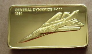 The Janes Medallic Register.  General Dynamics F - 111 Usa 1964.  Gold On Bronze