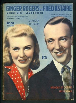 Vintage Ginger Rogers Fred Astaire Italien Mag 1939 Fabulous
