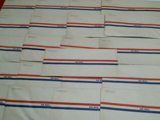21 Antique Air Mail Envelopes With Stamps Inside