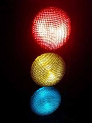 . 12 " Led Traffic Stop Light Signal Set Of 3 Red Yellow & Green Gaskets 120v. ,