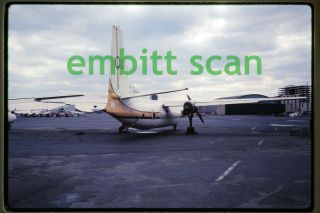 Orig.  Slide Oia Out Island Airways Fairchild Hiller Fh - 227c (n379ne) Boston 1974