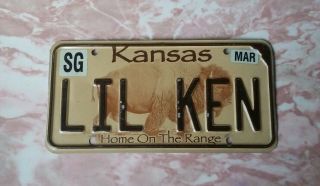 Kansas Personalized License Plate - Tag - Lil Ken - 2000 