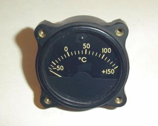 Rare Bell Aircraft K Celcius Temperature Indicator Gauge Meter Bs6 201