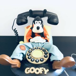 Vintage Disney Goofy Animated Talking Corded Telephone Phone -