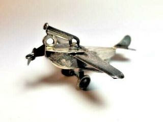 Vintage Silver Plated Tiny Box of Airplane 2