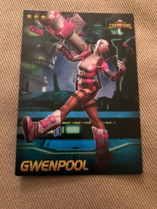 Marvel Contest Of Champions Dave & Busters Non - Foil Card 29/75 Gwenpool,  Rare